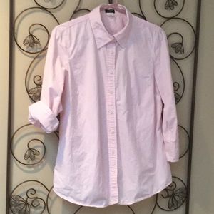 J. Crew Shirt Pink and White Pinstripe